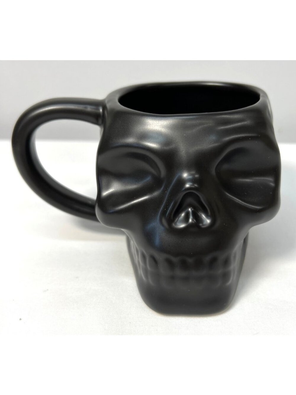Black Ceramic Skull Mug No Chips, Or Cracks